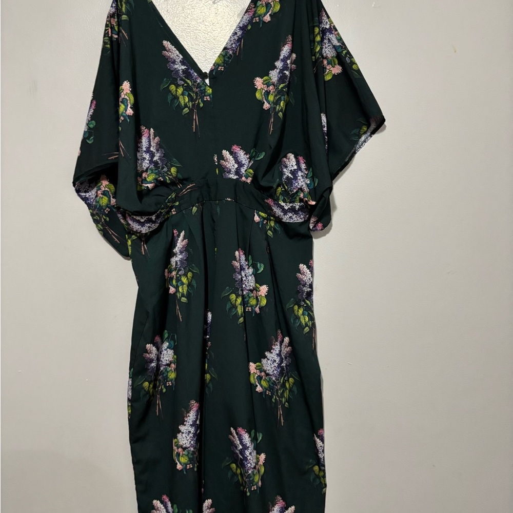 ASOS Dark Green Floral Maxi Dress